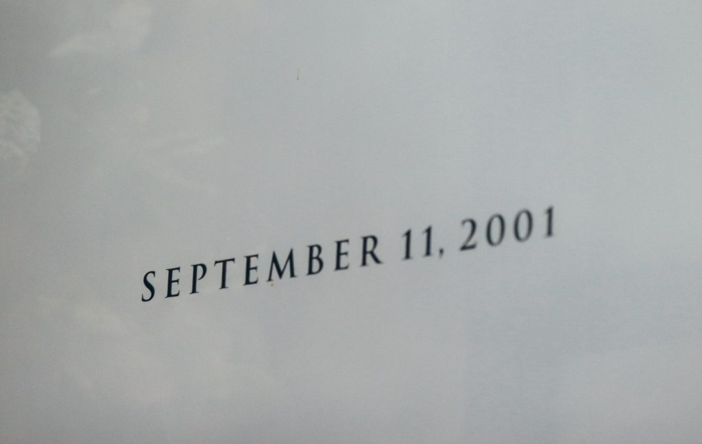 The simple words "September 11, 2001" remind us to pray a prayer of remembrance for 9/11 today, on the anniversary of the terrorists attack on America.